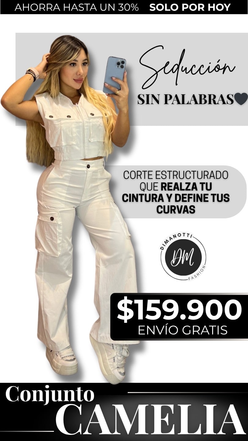 CONJUNTO CAMELIA®: TOP TIPO CHALECO+ PANTALON BOTA RECTA