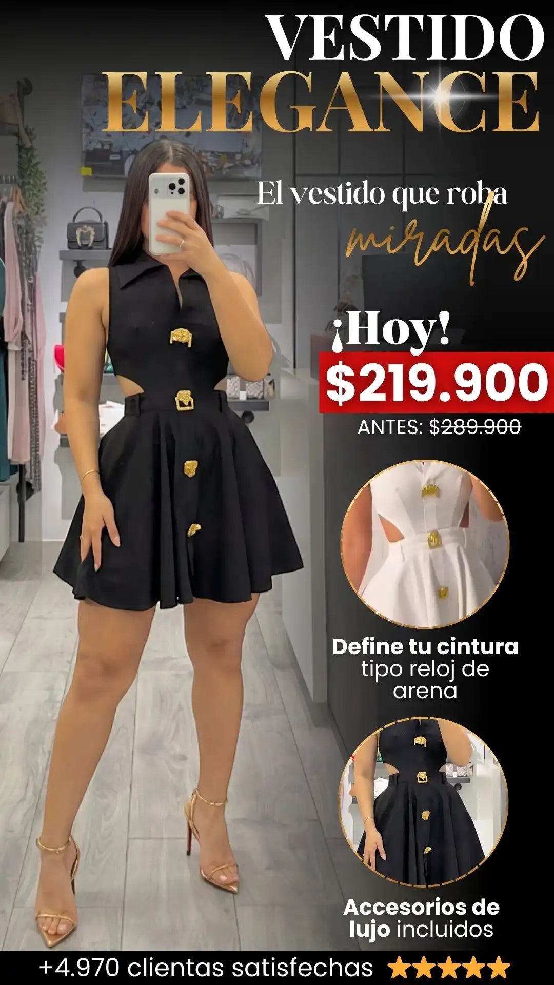 VESTIDO ELEGANCE: SIÉNTETE ÚNICA E INCOMPARABLE