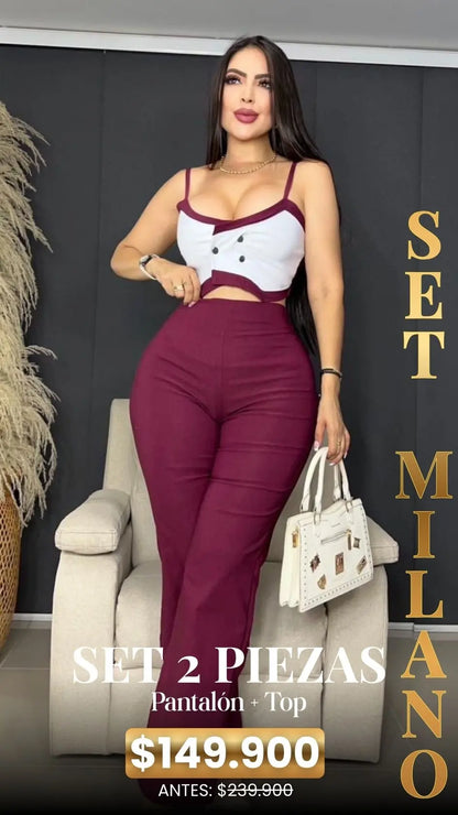 SET MILANO: TOP +  PANTALÓN