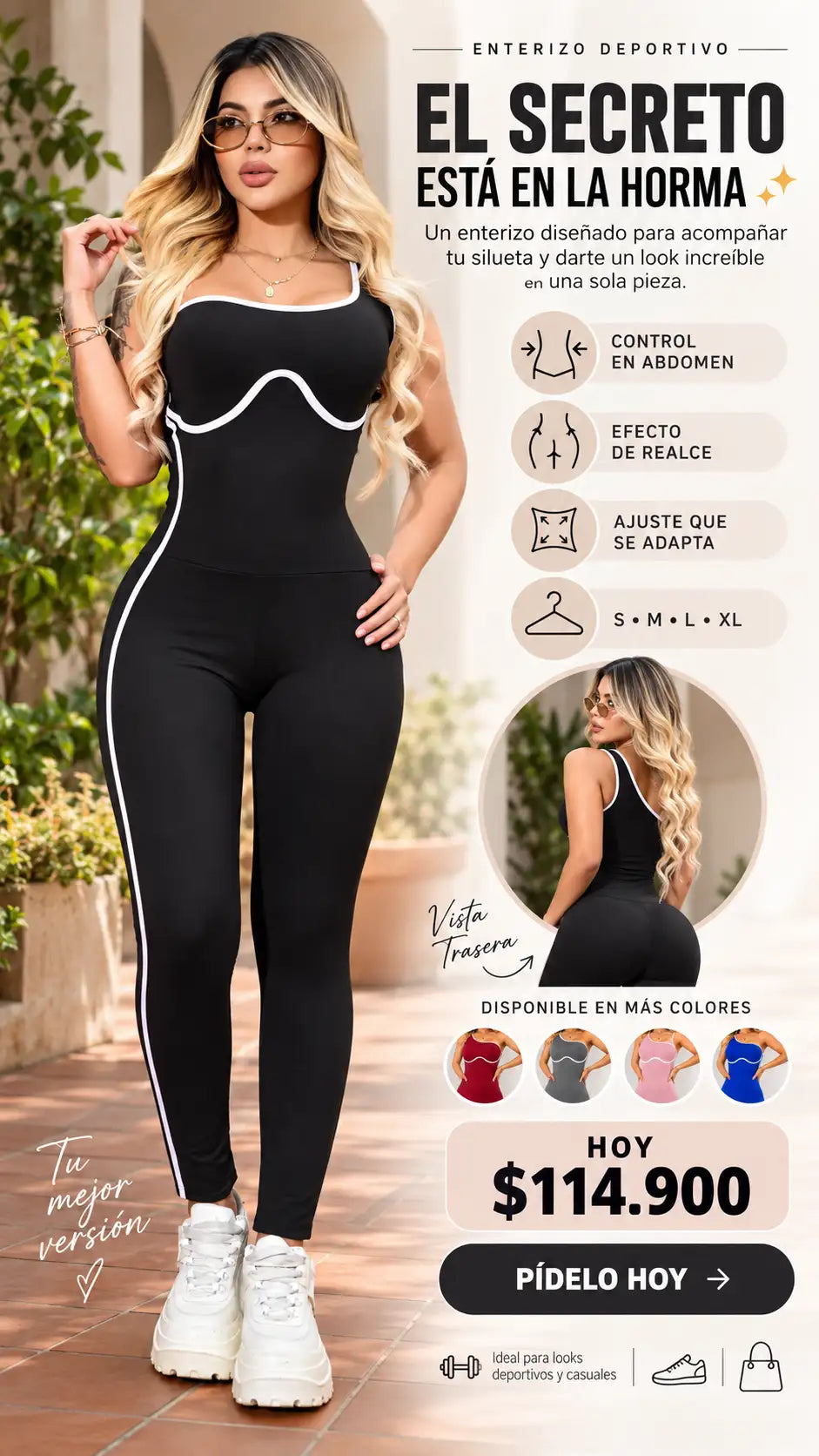 ENTERIZO GLAM FIT - AJUSTE ENVOLVENTE