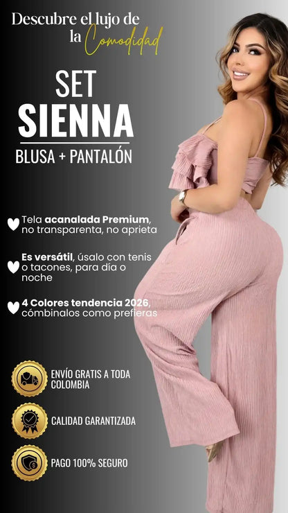 SET SIENNA: BLUSA + PANTALÓN PALAZZO