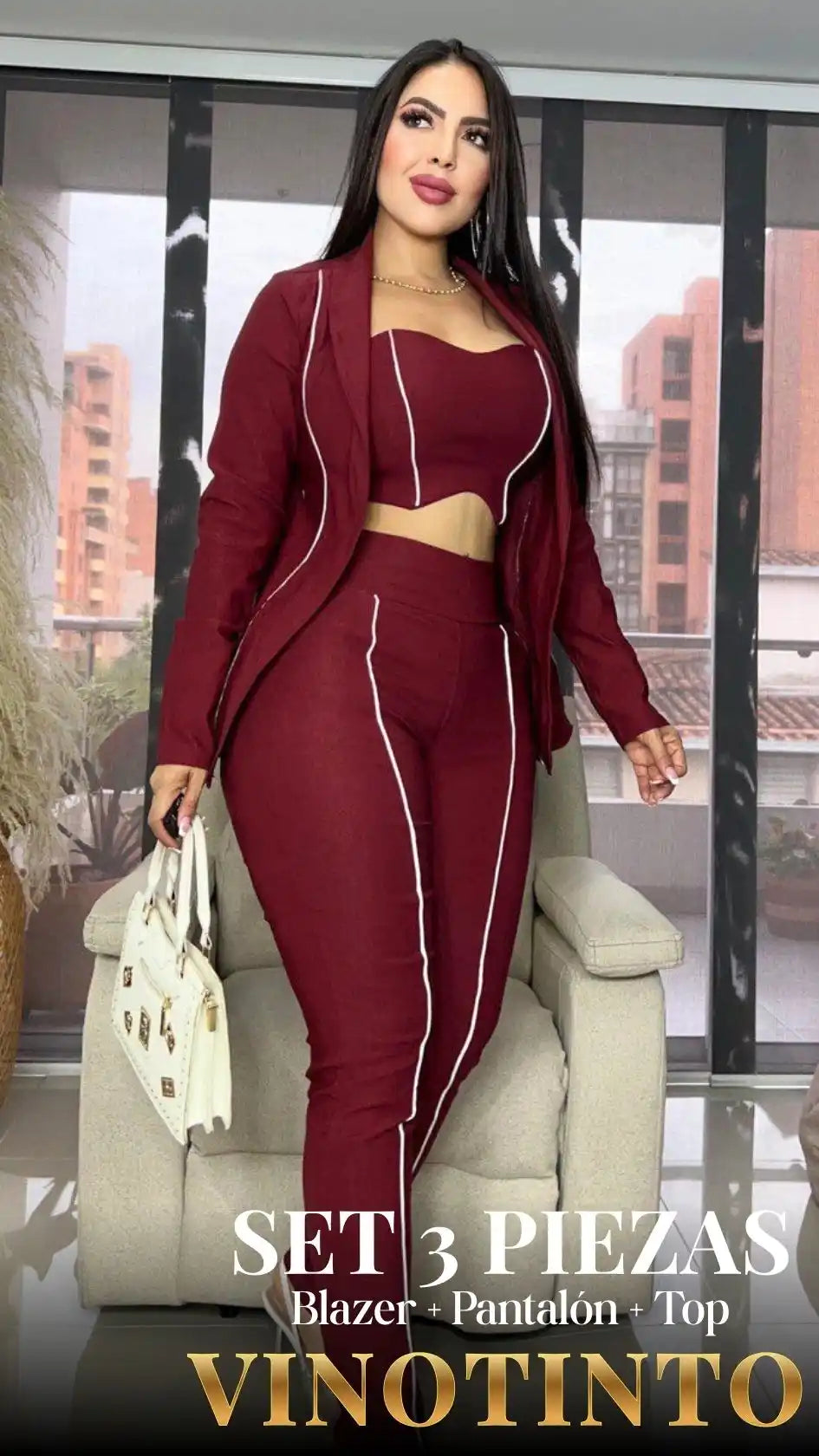 SET ESENCIA PRO: BLAZER + PANTALÓN + TOP