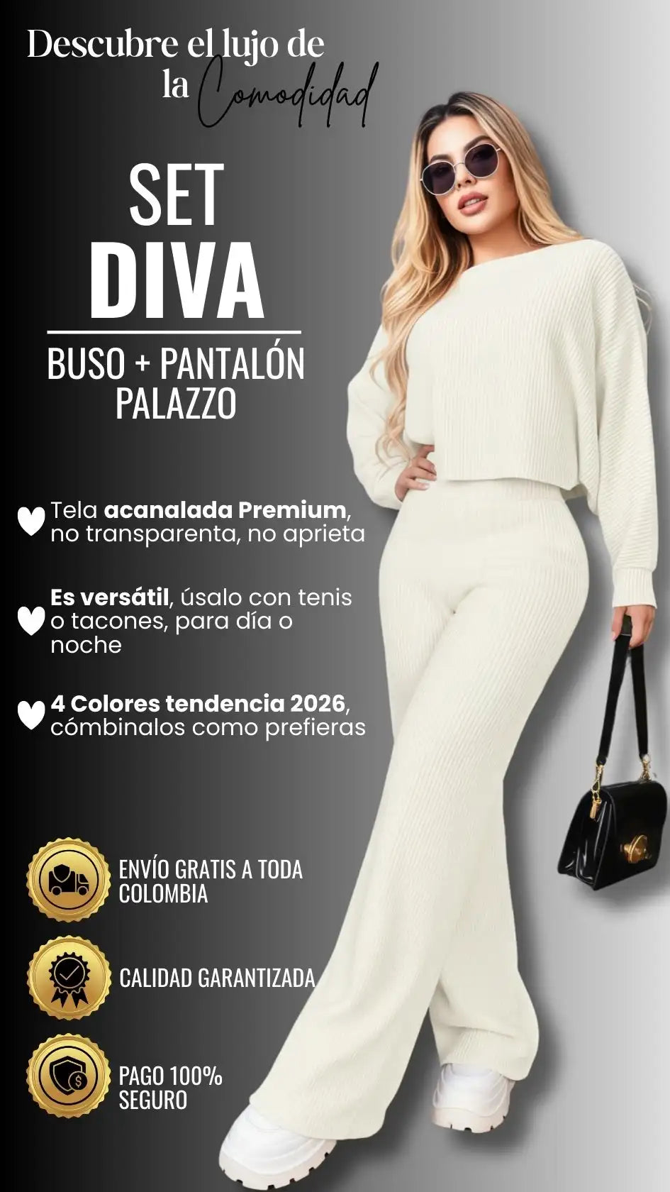 SET DIVA: BUSO + PANTALÓN PALAZZO💎