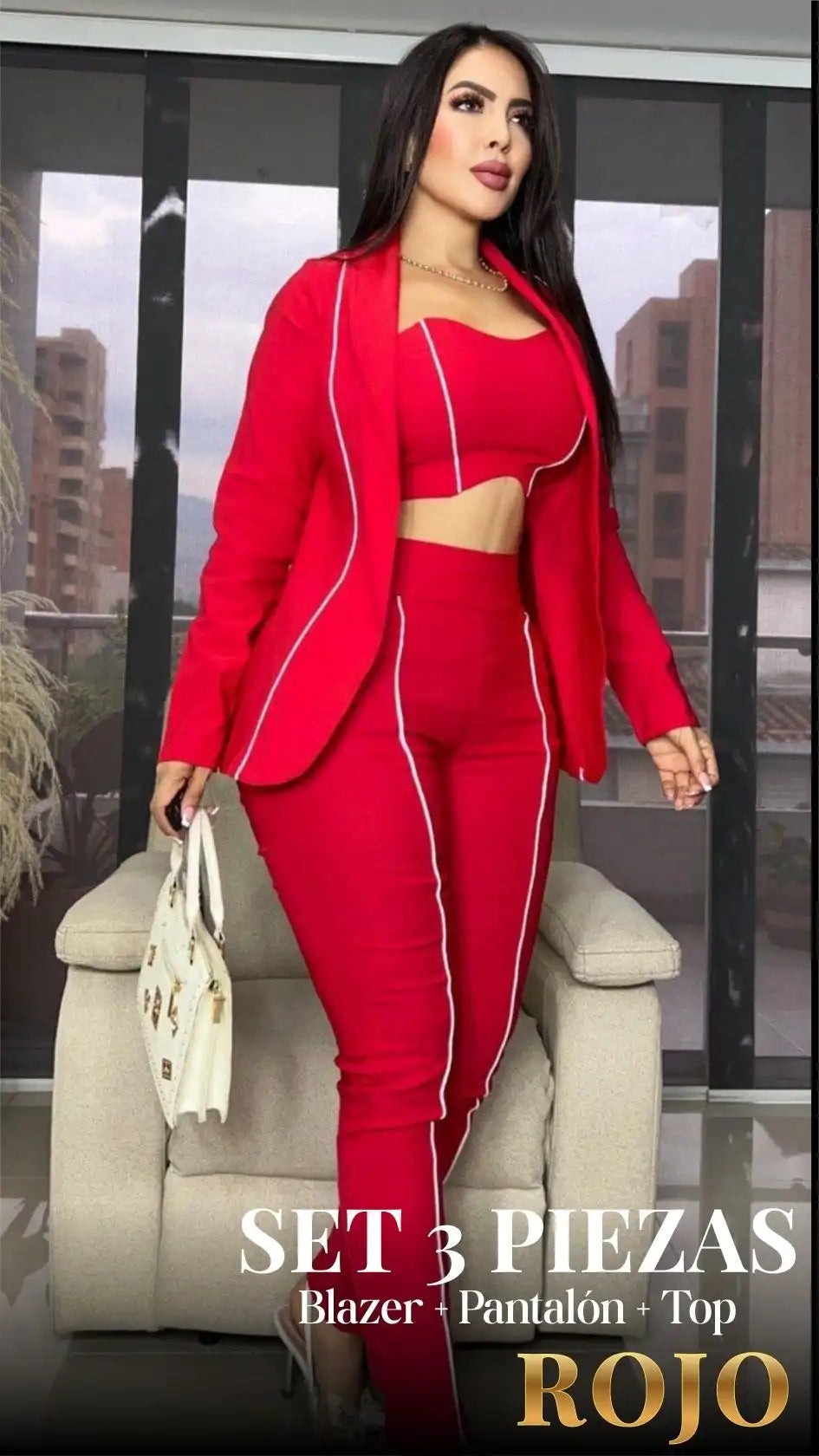 SET ESENCIA PRO: BLAZER + PANTALÓN + TOP