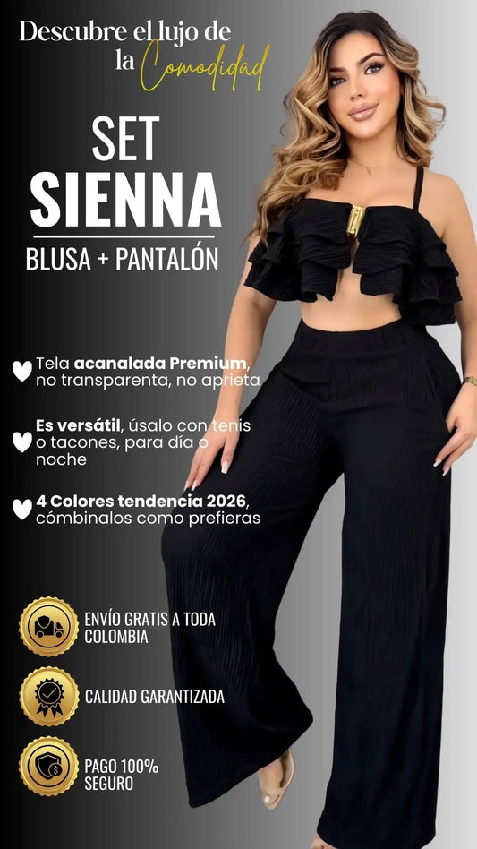 SET SIENNA: BLUSA + PANTALÓN PALAZZO