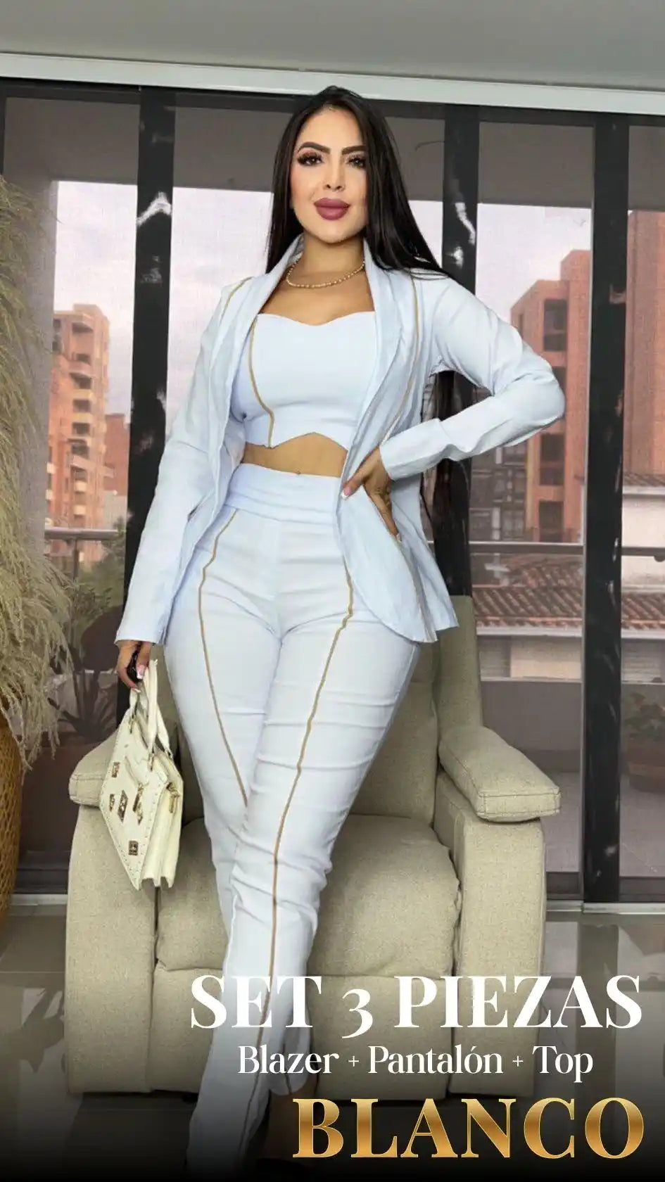 SET ESENCIA PRO: BLAZER + PANTALÓN + TOP
