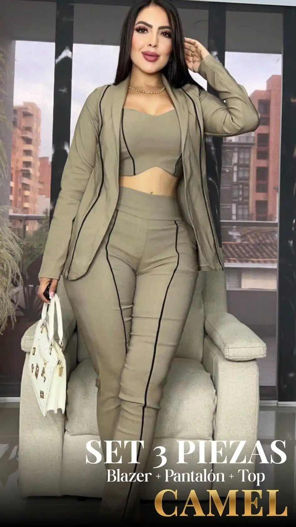 SET ESENCIA PRO: BLAZER + PANTALÓN + TOP