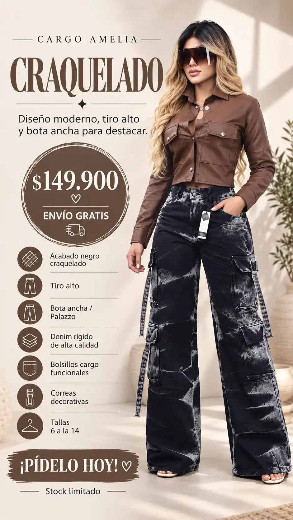 JEAN AMELIA CRAQUELADO