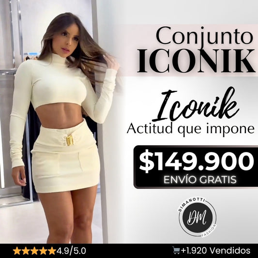 CONJUNTO ICONIK®: TOP MINIMALISTA +  FALDA CHIC🔥