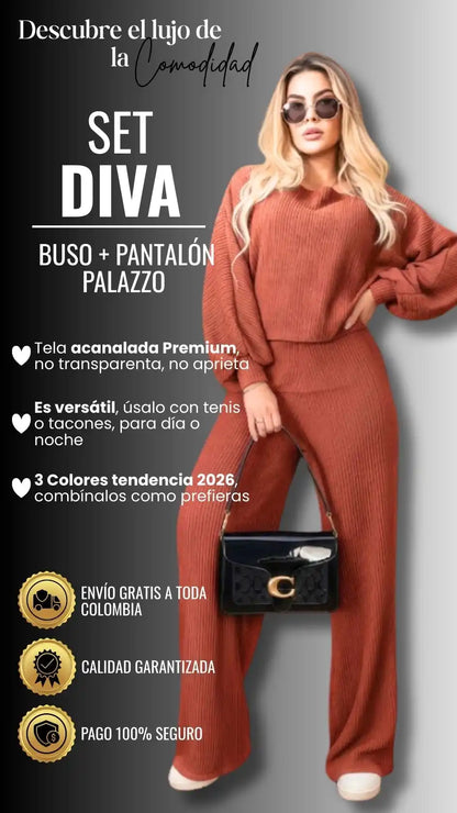 SET DIVA: BUSO + PANTALÓN PALAZZO💎