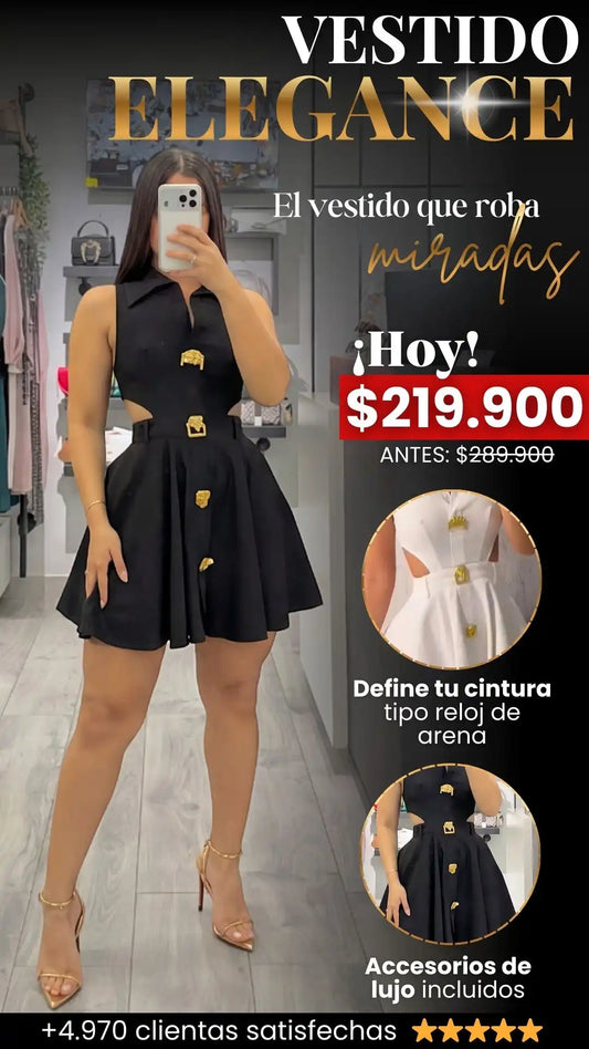 VESTIDO ELEGANCE: SIÉNTETE ÚNICA E INCOMPARABLE