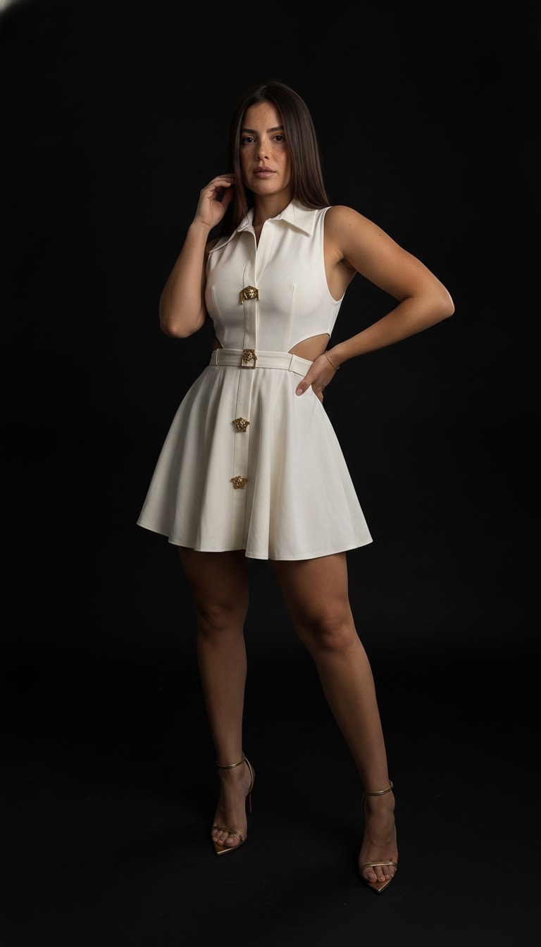 Silueta elegante vestido negro